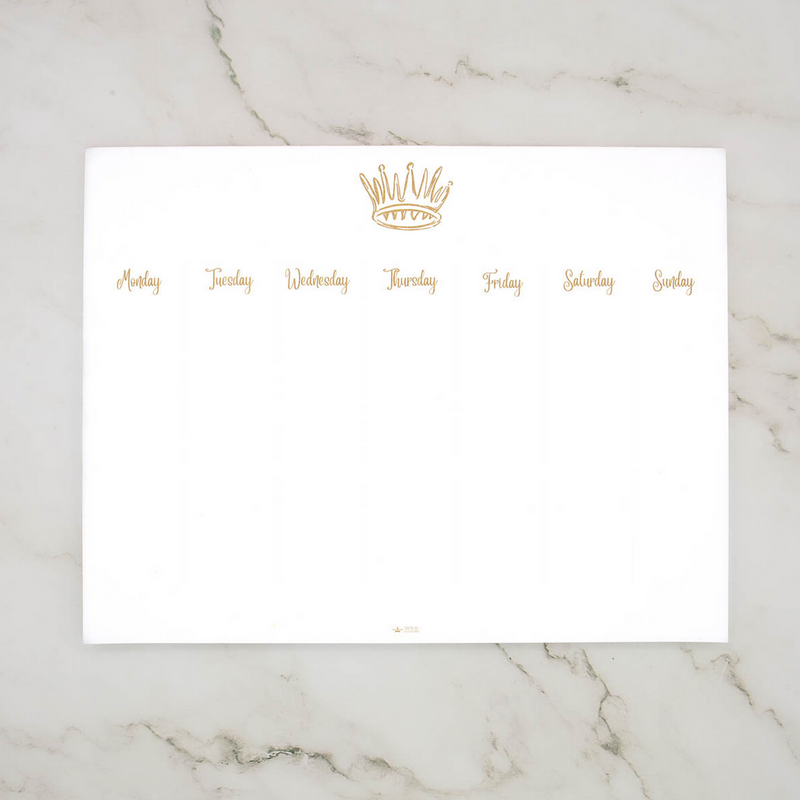 Crown Weekly Planner Pad - dolly mama boutique