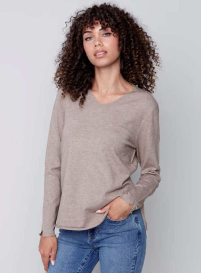 Basic V-Neck Sweater - dolly mama boutique