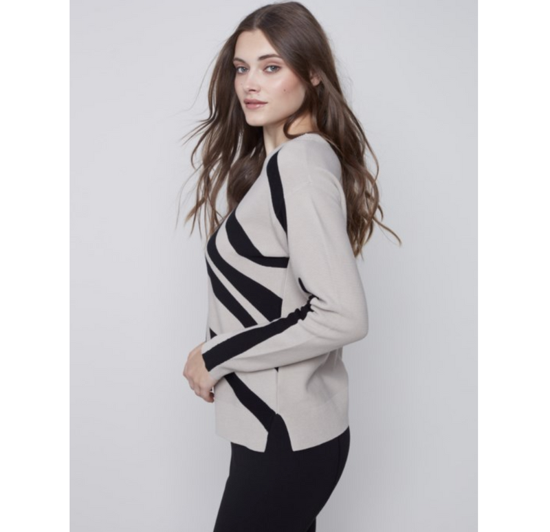 Ottoman Printed Sweater - dolly mama boutique
