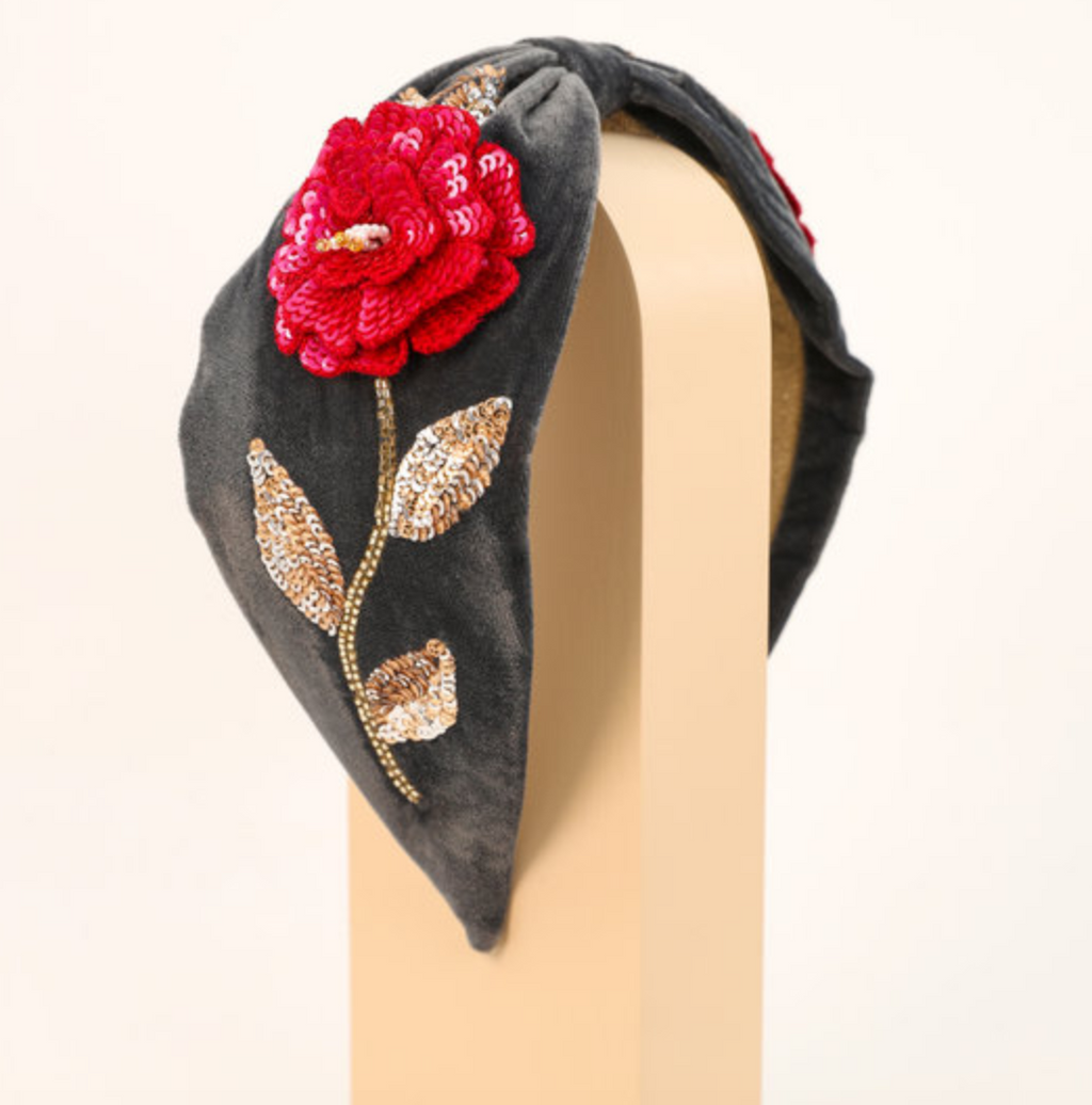 Embroidered Headband - dolly mama boutique