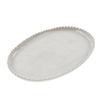 Scalloped Oval Platter - dolly mama boutique