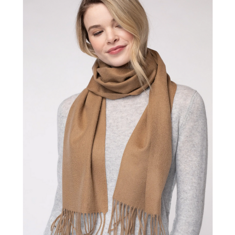 Woven Cashmere Fringed Scarf - dolly mama boutique