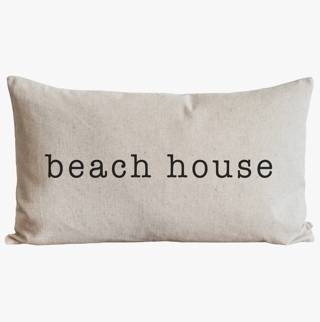 "Beach House" Pillow - dolly mama boutique