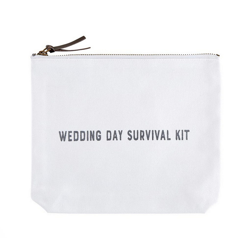 "Wedding Day Survival Kit" Canvas Pouch - dolly mama boutique