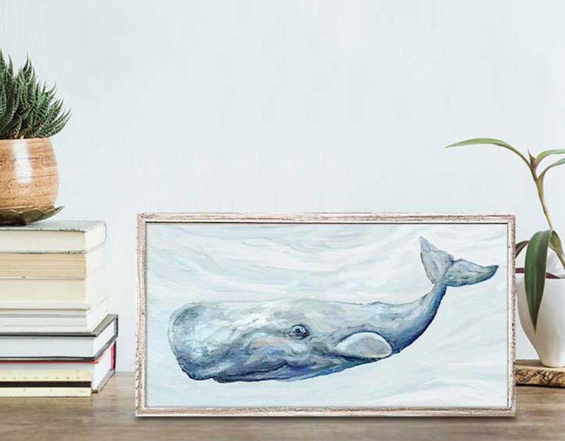 "Happiest Whale" Canvas Print - dolly mama boutique