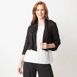 Tissue Crinkle Crop Jacket - dolly mama boutique