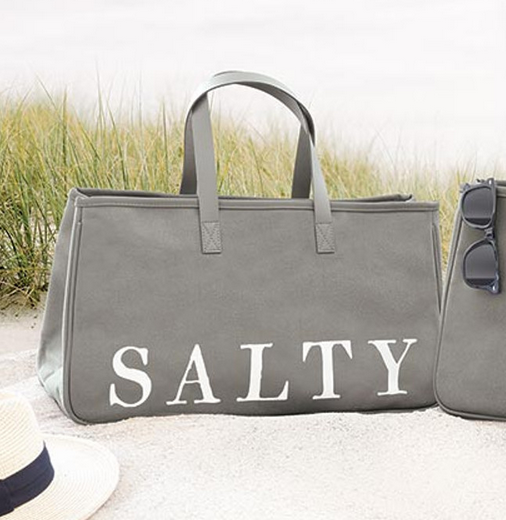 "Salty" Canvas Tote - dolly mama boutique