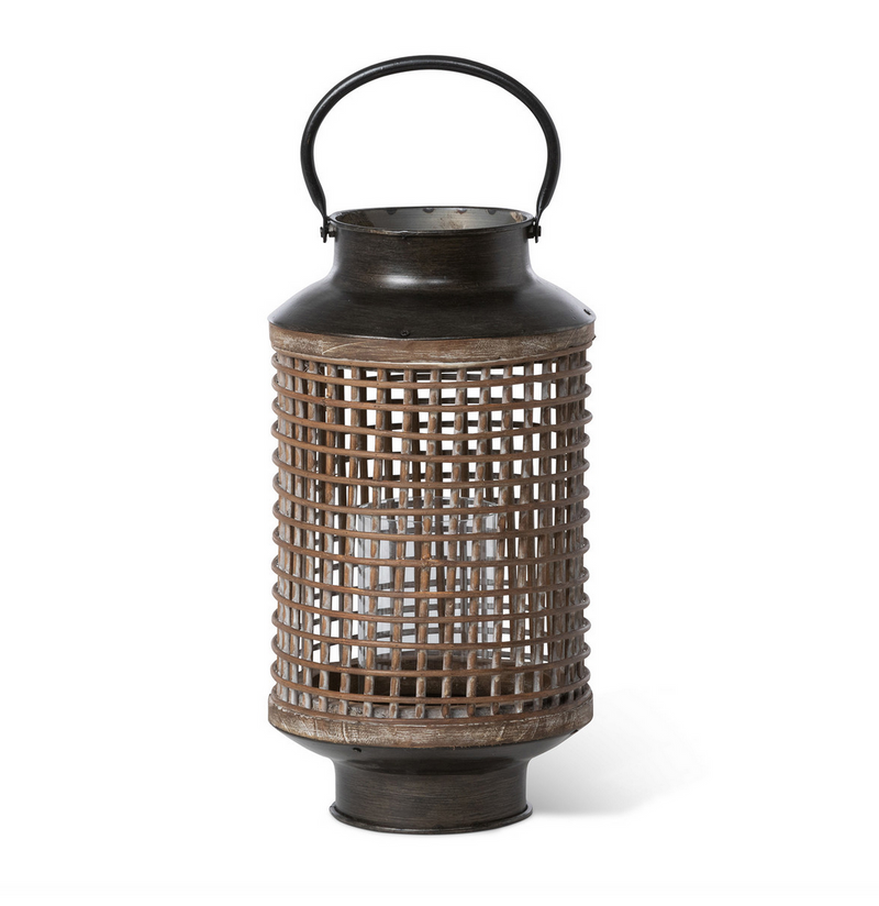 Wooden Mesh Lantern - dolly mama boutique