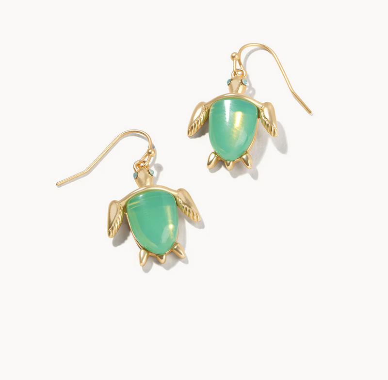Sea Turtle Drop Earrings - dolly mama boutique