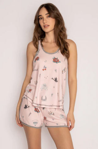 Livin On the Edge Pajama Tank - dolly mama boutique